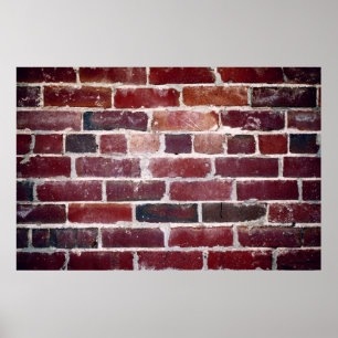 Brown brick wall poster