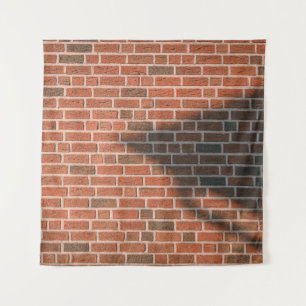 Brown brick wall tapestry