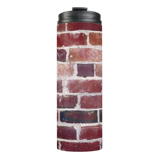 Brown brick wall thermal tumbler (Front)