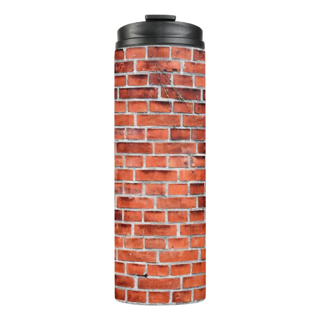 Brown brick wall thermal tumbler (Front)