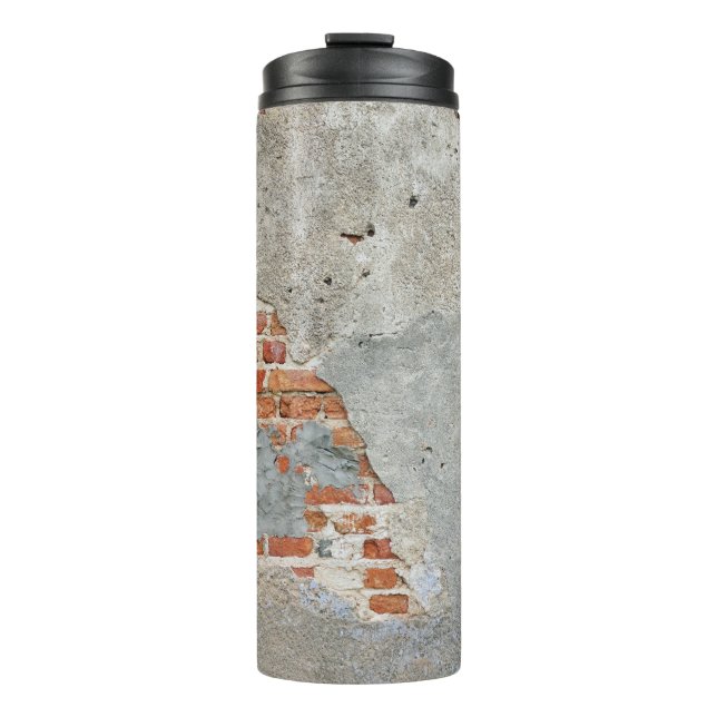 Brown brick wall thermal tumbler (Front)