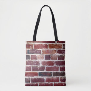 Brown brick wall tote bag
