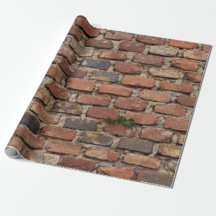 Brown brick wall wrapping paper