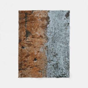 Brown bricked wall fleece blanket