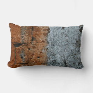 Brown bricked wall lumbar cushion