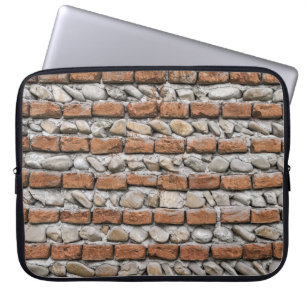 Brown bricks wall laptop sleeve
