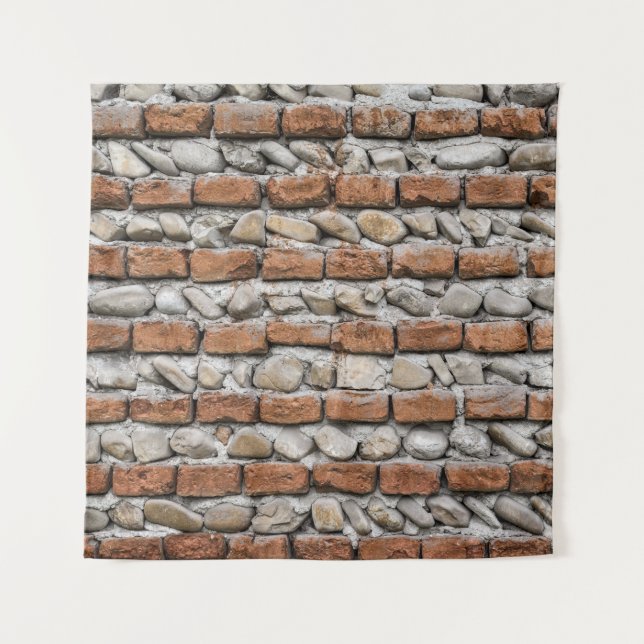 Brown bricks wall tapestry (Front)