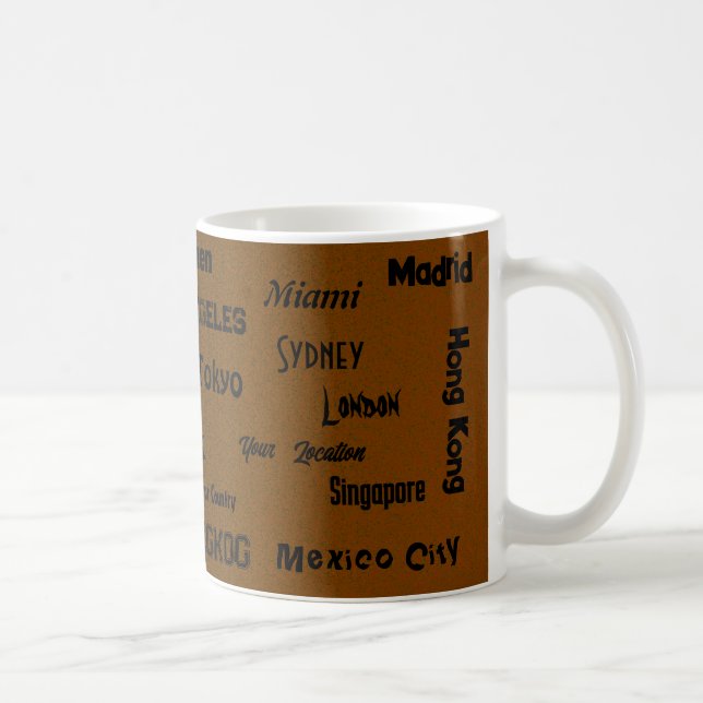 brown bronze Mega city  Coffee Mug (Right)