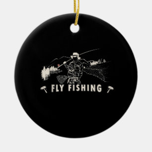 Brown Brook Trout Fly Fishing Gift Fisherman Ceramic Ornament