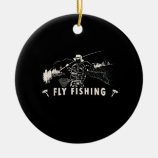 Brown Brook Trout Fly Fishing Gift Fisherman Ceramic Ornament