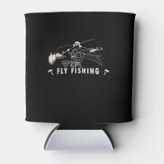 Brown Brook Trout Fly Fishing Gift Fisherman Line Can Cooler