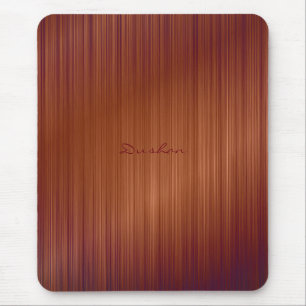 Brown Brushed Metal Mouse Pad