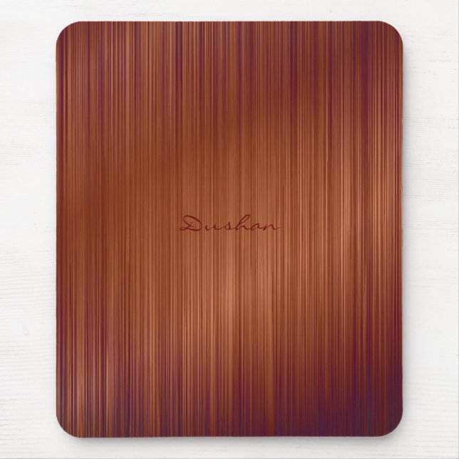 Brown Brushed Metal Mouse Pad (Front)