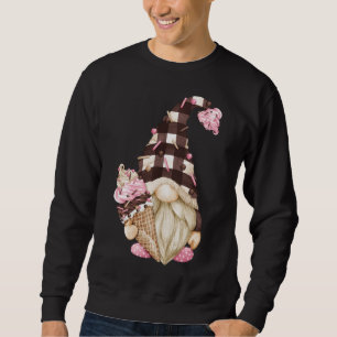 Brown Buffalo Blaid Gnome For Strawberry Ice Cream Sweatshirt
