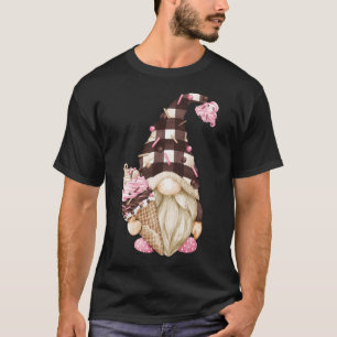 Brown Buffalo Blaid Gnome For Strawberry Ice Cream T-Shirt
