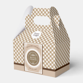 Brown Buffalo Gingham  Favour Box