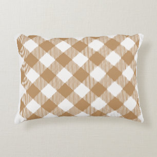 Brown Buffalo plaid Decorative Cushion