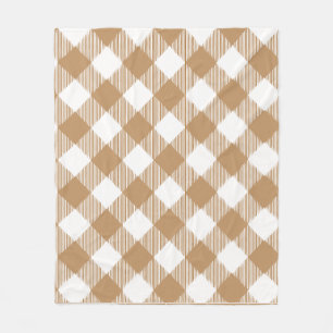 Brown Buffalo plaid Fleece Blanket