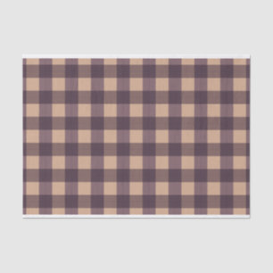 Brown Buffalo Square Plaid Pattern Tissue Paper