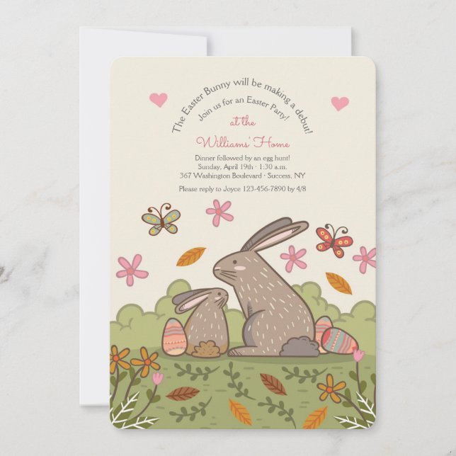 Brown Bunnies Invitation (Front)