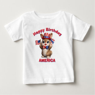 Brown Bunny (5ae) Patriotic Kid T-Shirt