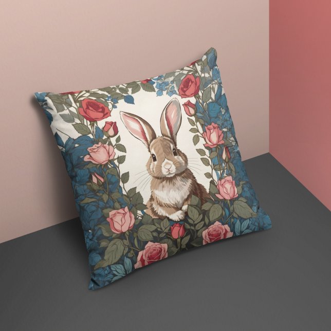 Brown Bunny Rose Garden Cushion (Creator Uploaded)