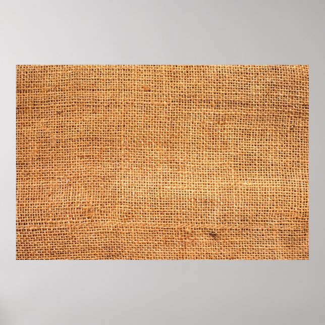 Brown burlap cloth background or sack cloth poster (Front)