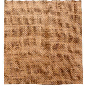 Brown burlap cloth background or sack cloth shower curtain