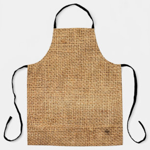 Brown Burlap Sack: Textured Cloth Background Apron