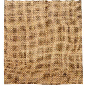 Brown Burlap Sack: Textured Cloth Background Shower Curtain