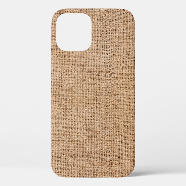 Brown burlap texture, rustic sackcloth. Case-Mate iPhone case (Back)