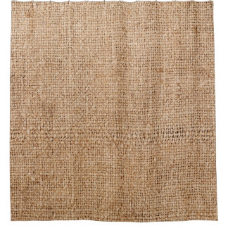 Brown burlap texture, rustic sackcloth. shower curtain