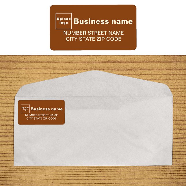 Brown Business Address Label (Brown business address label on envelope)