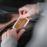 Brown Business Brand on Business Card Case<br><div class="desc">Brown business brand on customisable business card case. Customise it by uploading your business logo and typing the name, address, phone number, e-mail and website or social media page of your business. Customise it to advertise your business or to promote your brand name to customers or clients. Customisable office supply...</div>