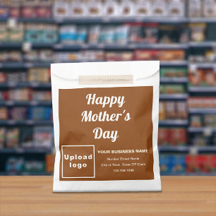 Brown Business Brand With Mother’s Day Greeting Favour Bag