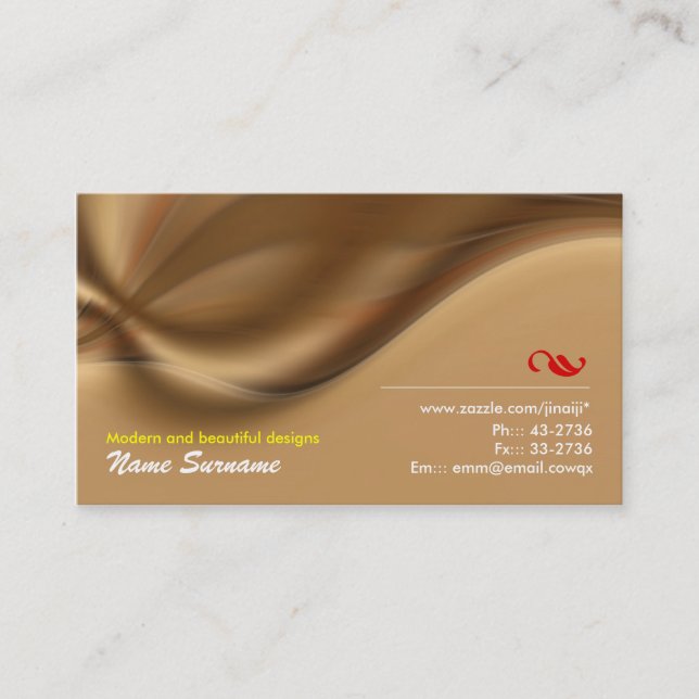 brown business card (Front)