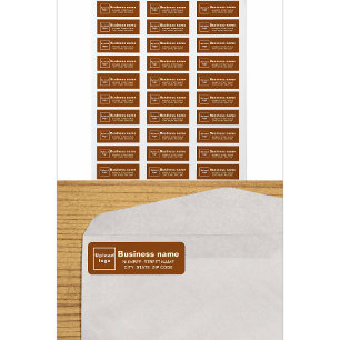 Brown Business Return Address Label