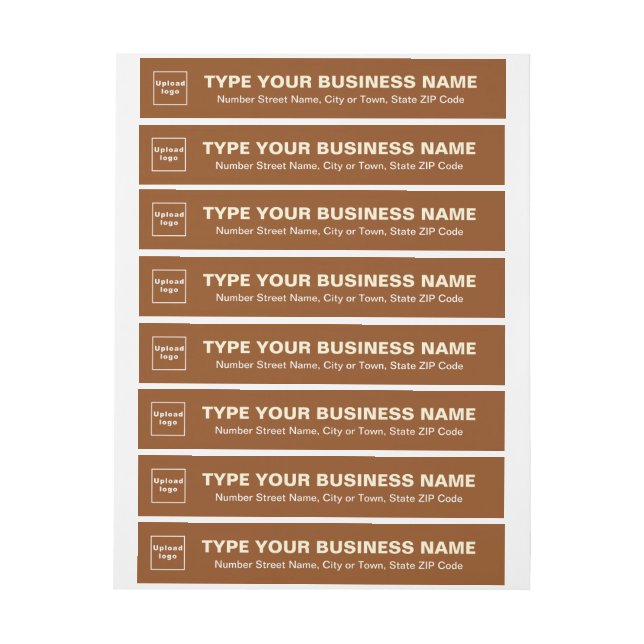 Brown Business Wrap Around Address Label (Sheet)