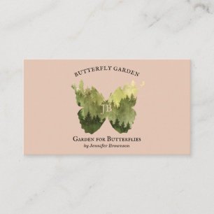 Brown Butterfly garden ideas rustic Forest camping Business Card