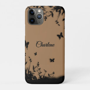 Brown Butterfly Garden Personalised   iPhone 11 Pro Case