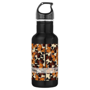 Brown butterfly pattern 532 ml water bottle