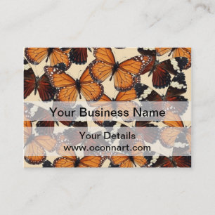 Brown butterfly pattern business card