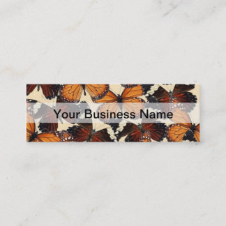 Brown butterfly pattern mini business card