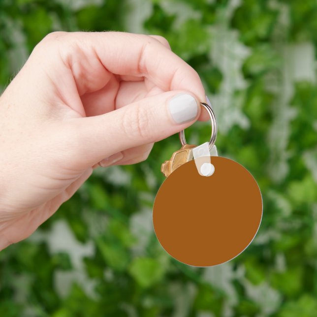 Brown Button Keychain (Hand)