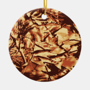 Brown Camo Camouflage Gifts for Hunters Ceramic Ornament