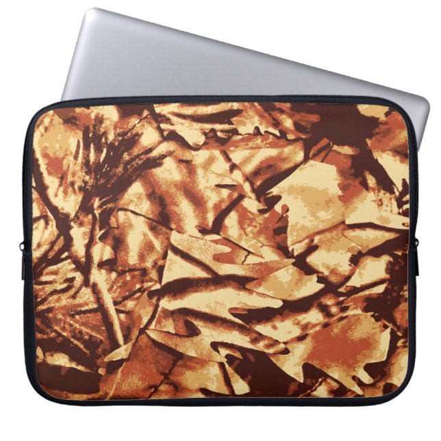 Brown Camo Camouflage Gifts for Hunters Laptop Sleeve (Front)