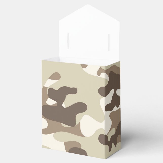 Brown Camo Design Favour Box (Opened)
