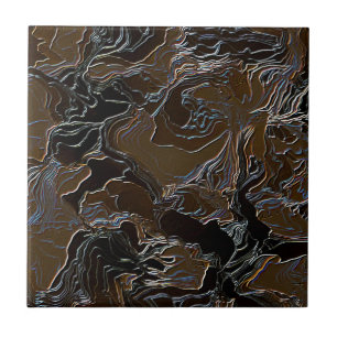 Brown Camo Effect Design Tile