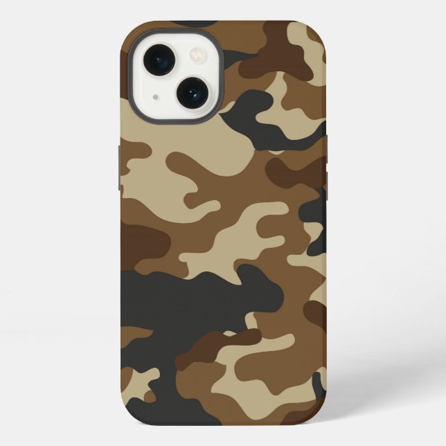 Brown Camo iPhone Case (Back)