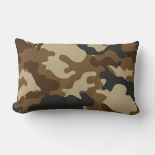 Brown Camo Lumbar Pillow